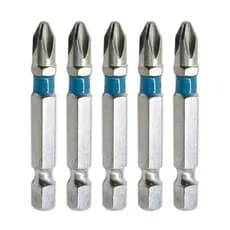 Ponta Bits PH2 50MM 5 Peças Ponteira Magnética Antiderrapante Philips Aço S2 Imantada