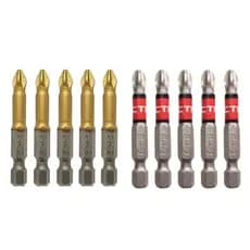 Ponta Bits Ph2 + PH3 50mm Ponteira Philips Aço Parafusadeira CTPOHR Kit 10 Peças
