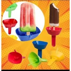 suporte para picolé reutilizável em plástico com canudo