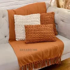 Capa de Almofada Corrente Corda Decorativa Baguete 100% Algodão