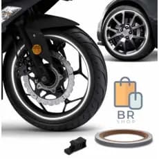 Friso De Roda Refletivo Motos e Carros Aplicador Adesivo Branco