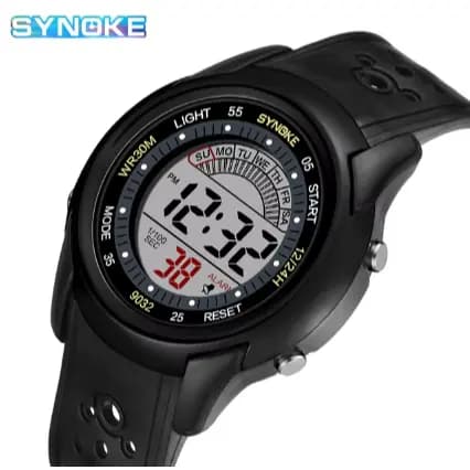 Synoke 9032 Relógio eletrônico para homem esporte relógio multifuncional esportes luminosa led relógio digital menino estudante moda