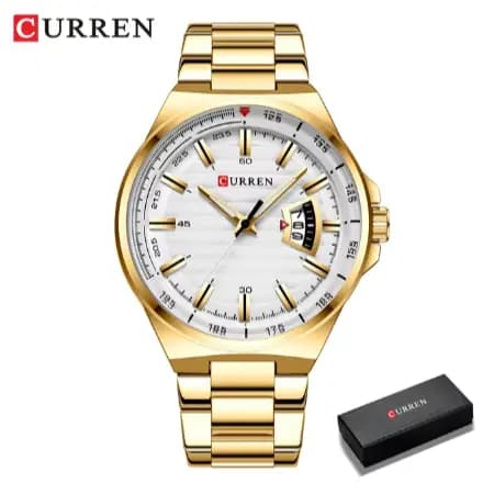 Relógios 8375 Masculino De Luxo Curren Marca Superior Aço Inoxidável