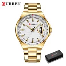 Relógios 8375 Masculino De Luxo Curren Marca Superior Aço Inoxidável