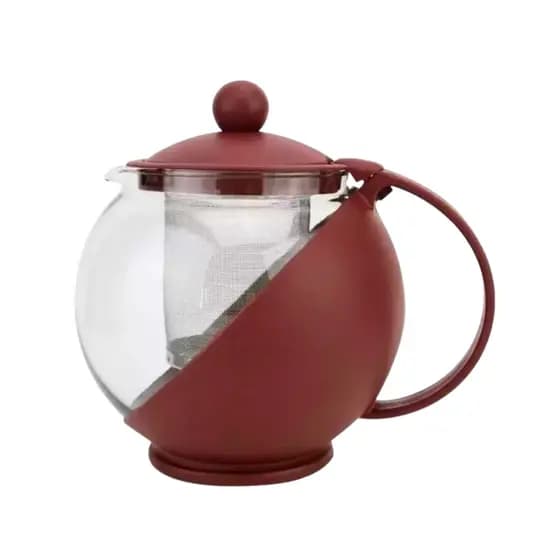 Jarra Infusora Chaleira Bule de Vidro e Inox Com Coador de Chá 750 ML Infusor