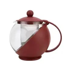 Jarra Infusora Chaleira Bule de Vidro e Inox Com Coador de Chá 750 ML Infusor