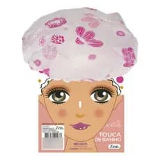 Kit 2 Touca para banho em PVC Impermeável estampada resistente 27 cm cores sortidas