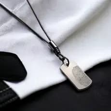 Colar Ajustável Placa Identidade Militar