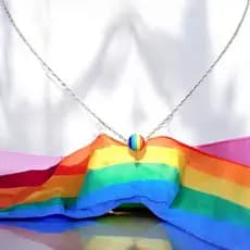 Colar Corrente Aço Inox 316L Pride lgbtqia+ Unissex
