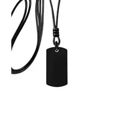 Colar Placa identidade Black