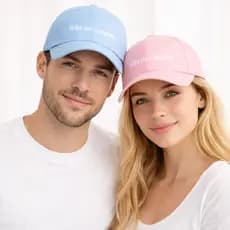 Boné Feliz no Simples Unissex Moda Masculino e Feminino Verão Lazer Ajustável Diversas Cores