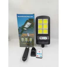 Luminária Solar Poste Rua Parede Refletor  Sensor Presença Movimento Prova D' Água Com Controle 0003