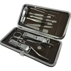Kit Manicure Estojo Pessoal Portatil Alicate Unha Pinça Viagem Emergência