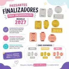 Passantes Finalizadores Acrílico “2027” – Encadernação - Agendas - Planners - Escolha as cores