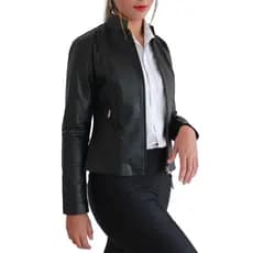 Jaqueta De Couro 100% Bovino Legítimo ORIGINAL, Natural Feminina Inverno luxo Casual 214