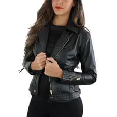 Jaqueta De Couro Original motociclista 100% Natural Bovino Legitimo Feminina 215 Garantia 5 anos!