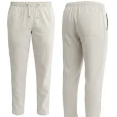 Calça Masculina Linho Premium Leve Confortável Verão Praia Ajustável com Cordão