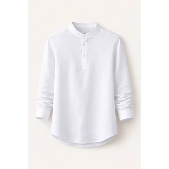 Bata Masculina Linho Manga Longa Roupa Social Casual Elegante Confortável Premium Festa Carnaval