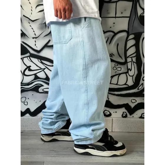 CALÇA JEANS CRISTAL, CALÇA BAGGY, CALÇA LARGA, CALÇA JEANS LARGA, CALÇA STREETWEAR