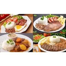 Painel Adesivo Parede Prato Feito Comida Caseira Arroz Feijão Fritas Salada Filé Frango Restaurante