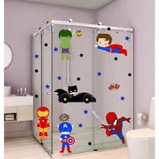 Adesivo Infantil Para Box De Banheiro Super Heróis