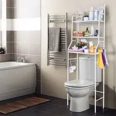 Rack Banheiro Estante Prateleira sobre vaso sanitario Metal Organizador Toalete Varanda