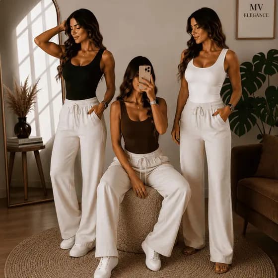Kit 3 Body Feminino Elegante Casual Social Academia Moda Feminina Premium Influencer Chic