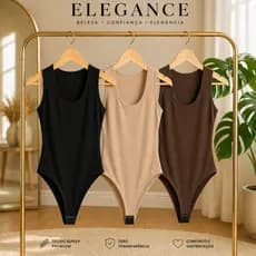 Kit 3 Body Feminino Suplex Premium Regata Decote Quadrado Alça Larga Justo Blogueira Moda Feminina