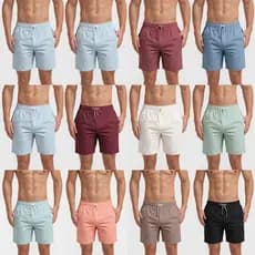 Kit 2 Shorts Mauricinho Fio Tinto Linho 3 Bolsos