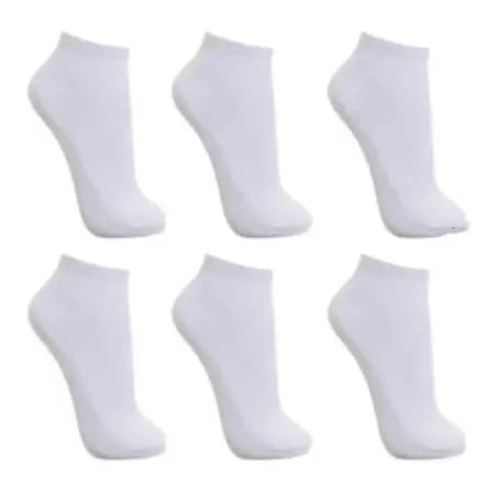 Meias Unisex Kit 12 Pares Soquete Cano Curto BRANCO