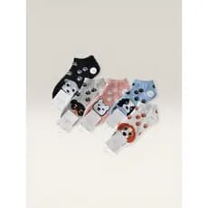 Kit  Pares Meias Femininas Cano Curto Estampa Cachorrinho Pet Fofas Macia Confortável Promoção dagou