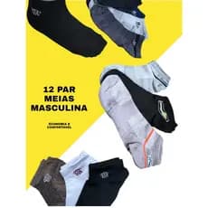 KIT 12 PARES DE MEIAS MASCULINA COM padrões divertidos ESTAMPA CANO CURTO SOQUETE