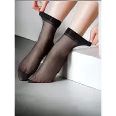 KIT 10 PAR MEIA SOCIAL FINA FENIMINA CANO CURTO 3/4 TRANSPARENTE