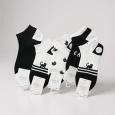 Kit Meias Femininas Cano Curto Estampas Sortidas Elásticas Resistentes mao