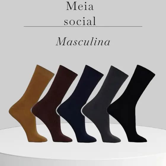 Kit 12 Pares De Meias Social Pretas Promoção Premium PARA REVENDA