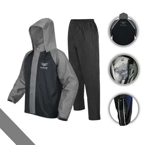 Capa Roupa De Chuva Motoqueiro Moto Nylon Nave Bicolor