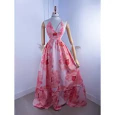 LANÇAMENTO Vestido Longo Estampado Alta Tendência