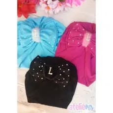 Touca turbante de luxo