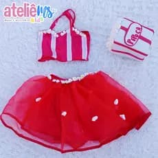 Fantasia de carnaval pipoca ou circo para menina infantil