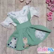 Conjunto Infantil Safari Personalizado | Saia com Suspensório e Body Tema Safari |Roupa de safari |aniversario do safari