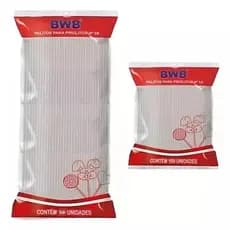 Palito para pirulito BWB transparente- topo de bolo- tubo pet - canudo transparente 50 e 100 Un.