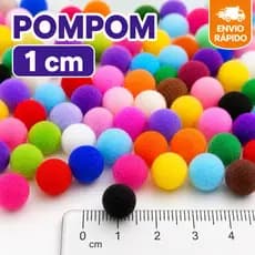 100 Unidades Pompom 10mm (1cm) para Artesanato