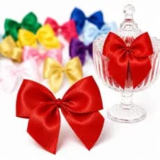 Laço Lacinho de Cetim Nº 5 5x5 cm -20-40-60-100 Unidades - Ideal para Personalizados, Decorações e Lembrancinha Festa