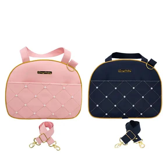 Bolsa Maternidade M Bebê Menina Rosa Azul Passeio Com Alça