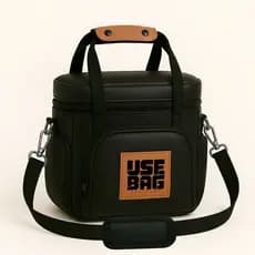 Bolsa Térmica Luxo Academia Viagem Camping Necessaire Lancheira Marmiteira Fitness Preto