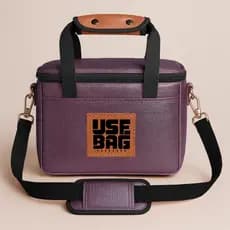 Bolsa Térmica Fitness Lancheira Marmiteira Couro Emborrachado Porta Marmita Academia
