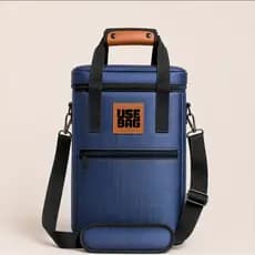 Bolsa Térmica Porta Vinho 4 Garrafas Pronta entrega Couro Luxo Wine Bag