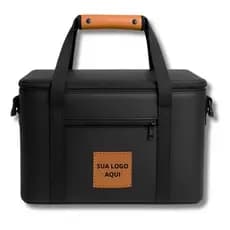 Bolsa Cooler Luxo Couro Personalizada Impermeável Cerveja Bebidas Praia Viagem