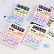 Calculadora Colorida Morandi 12 Dígitos com Teclado Mecânico p/ Escola e Escritório Multineos
