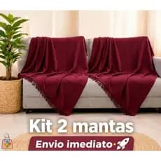 Kit 2 Mantas  de Sofá 2 e 3 lugares  2,10x1,20 Gigante Decorativa 100%Algodão Protetora Luxo
